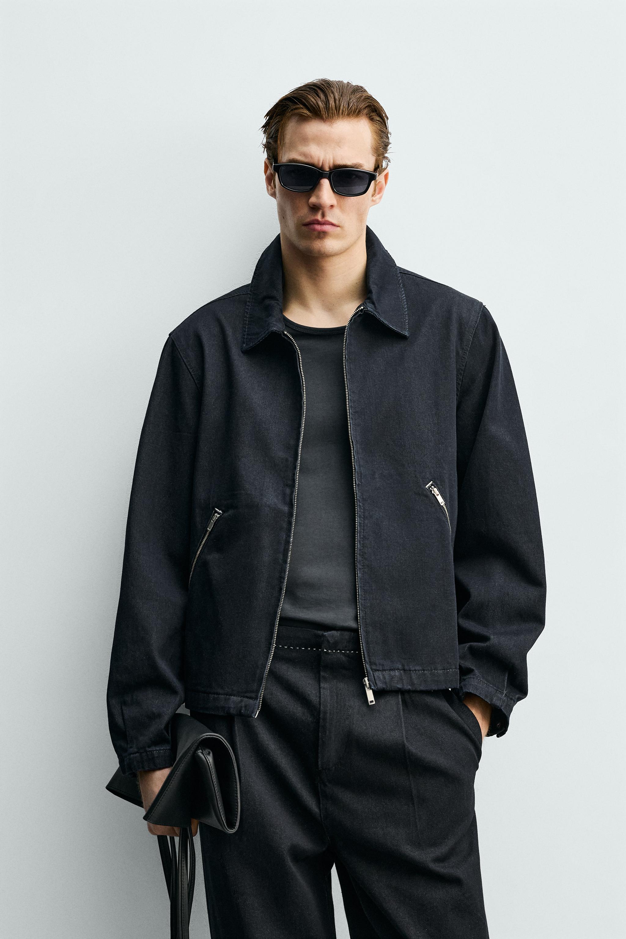 BLOUSON EN JEAN À SURPIQÛRES CONTRASTE